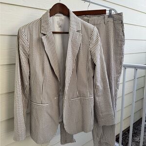 Brown and  White Striped Suit by A New Day